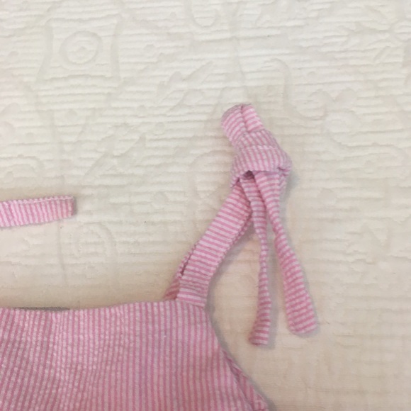 12-18m (4/$20) Seersucker Sunsuit of Ruffles by MudPie - Picture 7 of 7